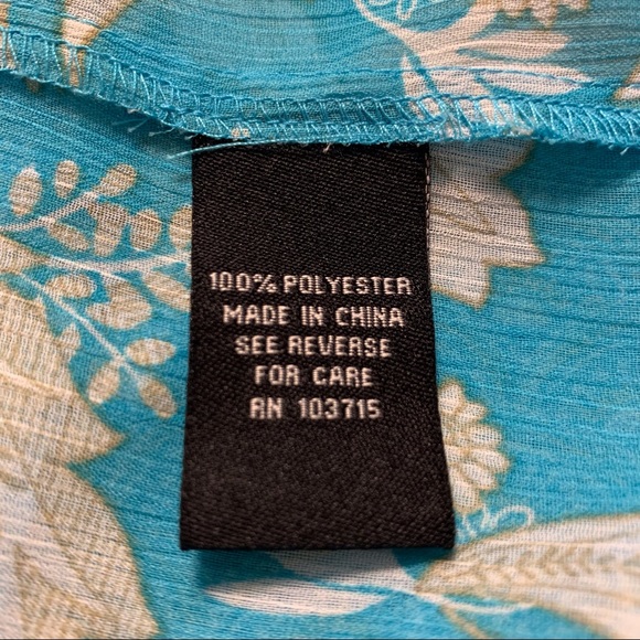 Zac & Rachel Boho 3/4 Sleeve Print Blouse - Picture 12 of 13